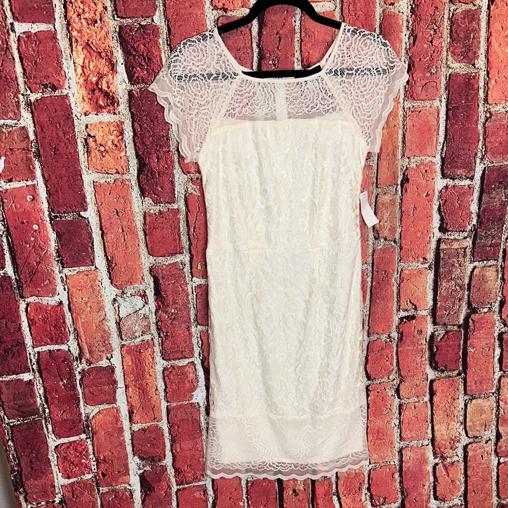 Simply Styled Lace Dress Simply Styled Crochet Lace Dress Medium White new tags